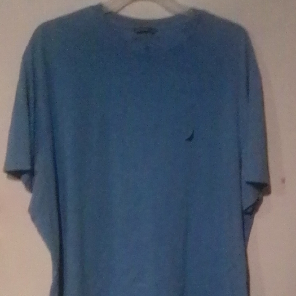 Nautica Blue Short Sleeve Tee Classic Crew Neck